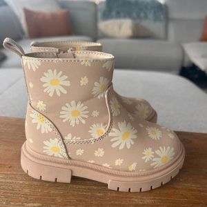 Cat and Jack flower combat boots toddler girls size 7